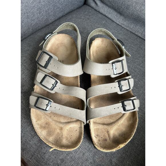 Birkinstock Birki's Size 40 Taupe Canberra 3 Strap Sandals Slingback Ellice US 9 - Picture 2 of 16